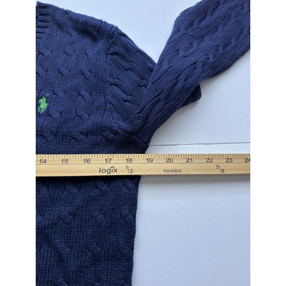 Lot of 2 VTG Ralph Lauren Sport Women's Cable Knit V Neck Sweater Size XL Pony - Picture 5 of 10